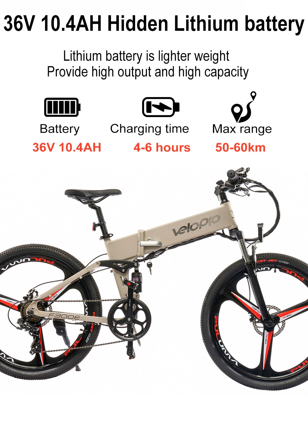 26&quot; Shimano 7 Speeds Folding Fat Electric Bike with LCD Display