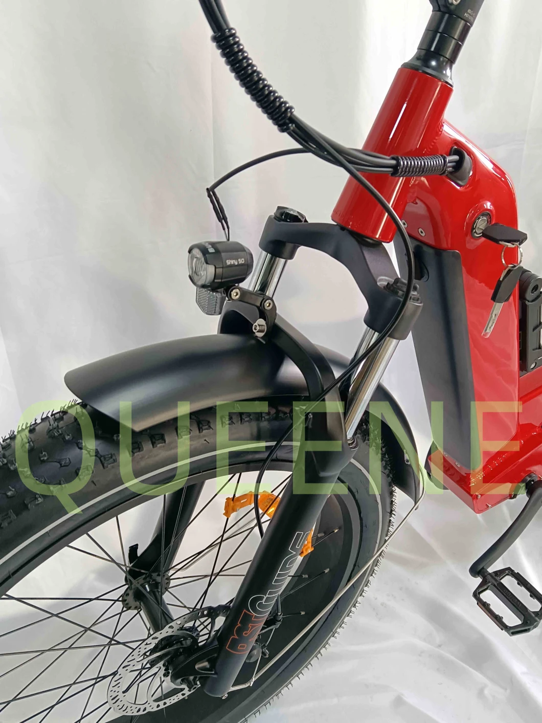 Queene Good Quality 1000W MID Drive E Bike Full Suspension Fat Tire Mountain Electric Bike E-Bike