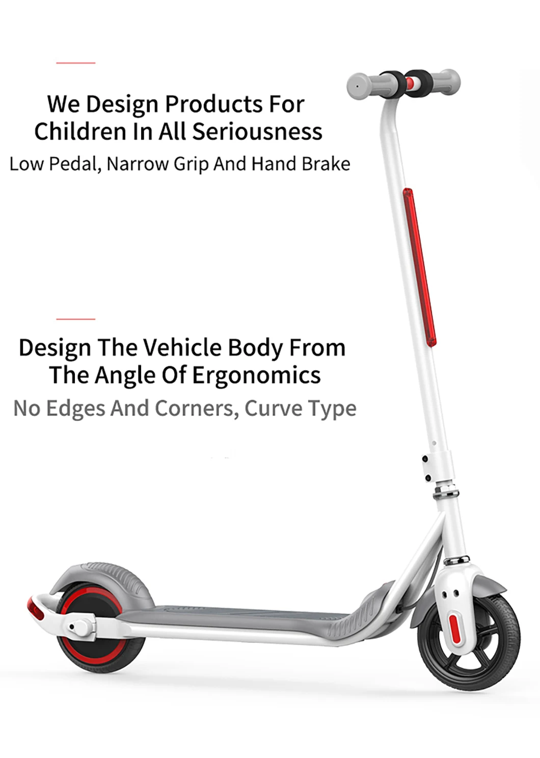 6.5 Inch 2 Wheels E Scooter for Kids Foldable Electric Kick Scooter Children